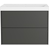Bodera Plus 81 cm Wastafel met Onderkast Grafiet