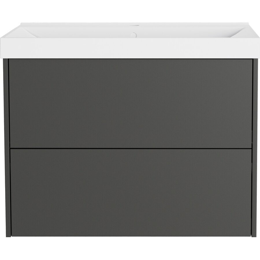 Bodera Plus 81 cm Wastafel met Onderkast Grafiet