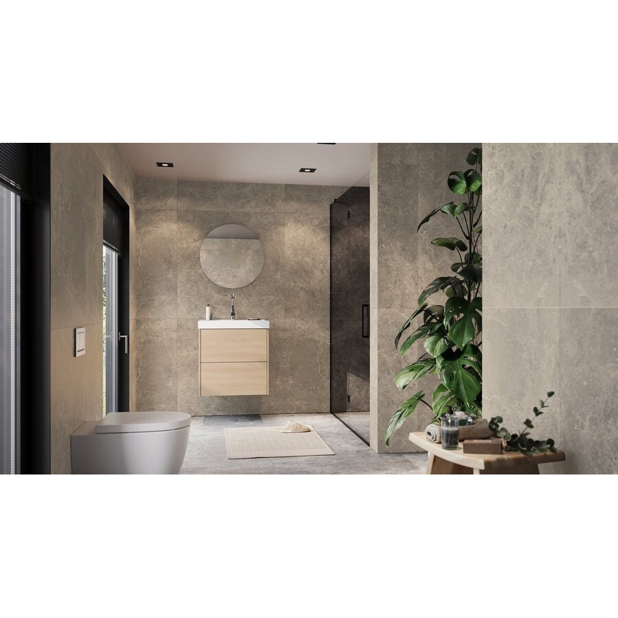 Bodera Plus 61 cm Wastafel met Onderkast Lindberg Eiken