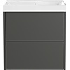 Bodera Plus 61 cm Wastafel met Onderkast Grafiet