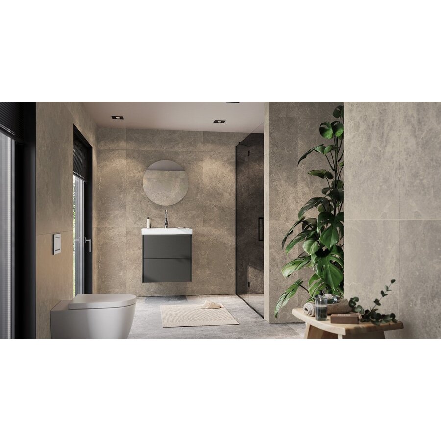 Bodera Plus 61 cm Wastafel met Onderkast Grafiet