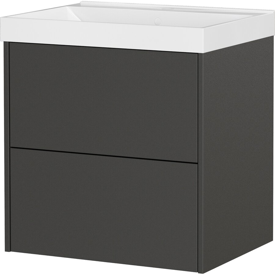 Bodera Plus 61 cm Wastafel met Onderkast Grafiet