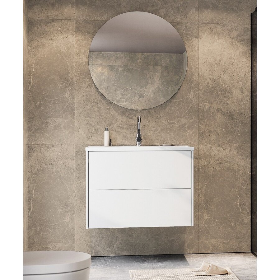 Bodera 81 cm Wastafel met Onderkast Wit