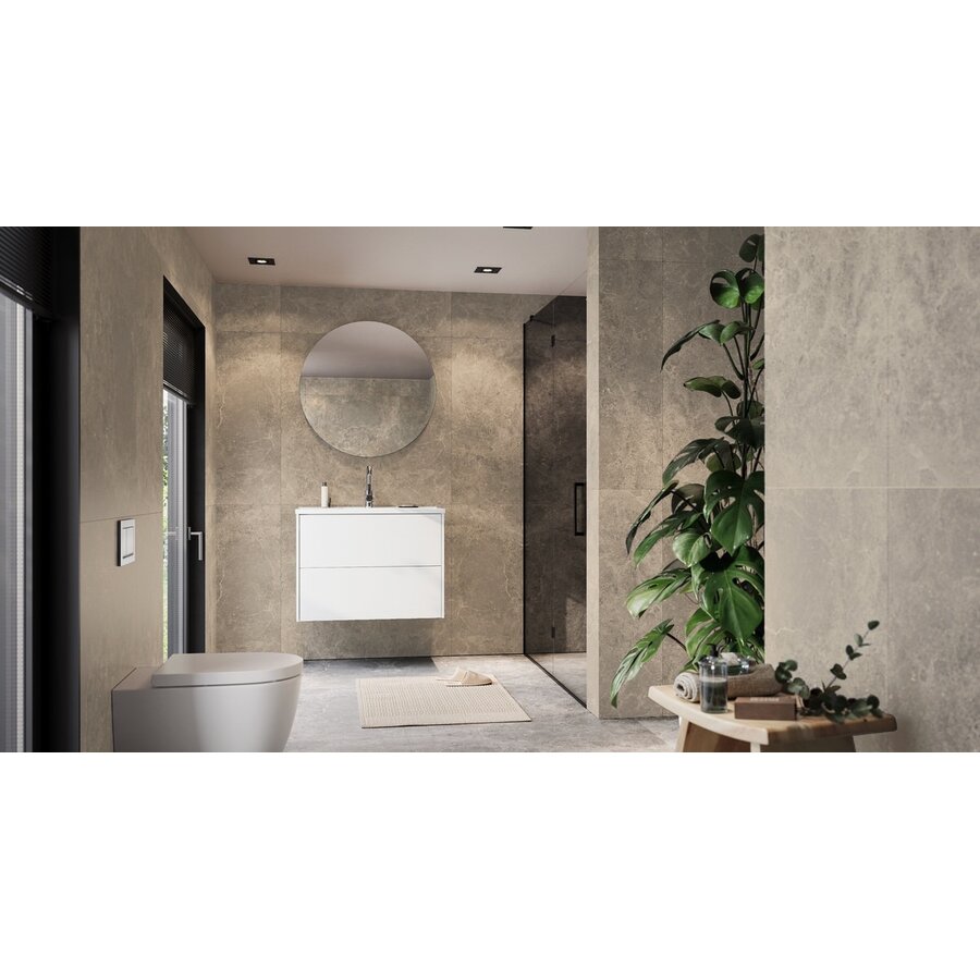 Bodera 81 cm Wastafel met Onderkast Wit