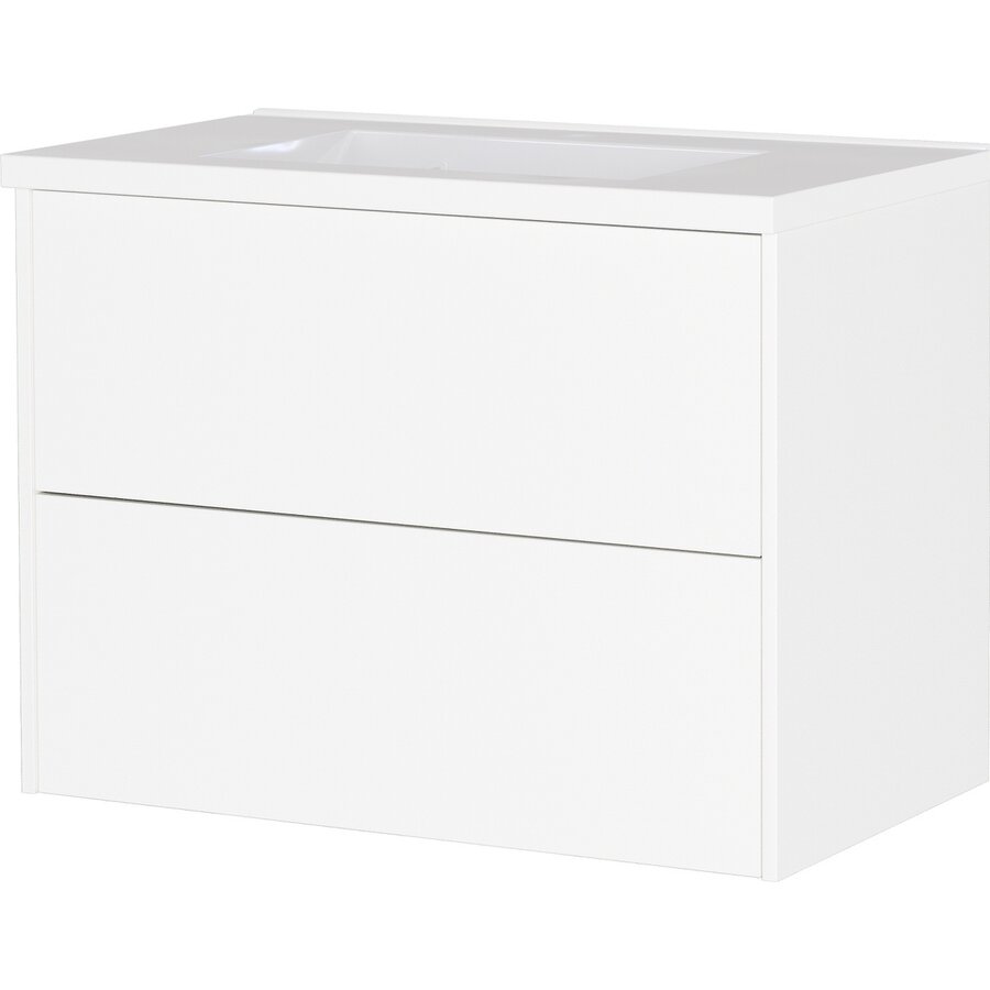 Bodera 81 cm Wastafel met Onderkast Wit