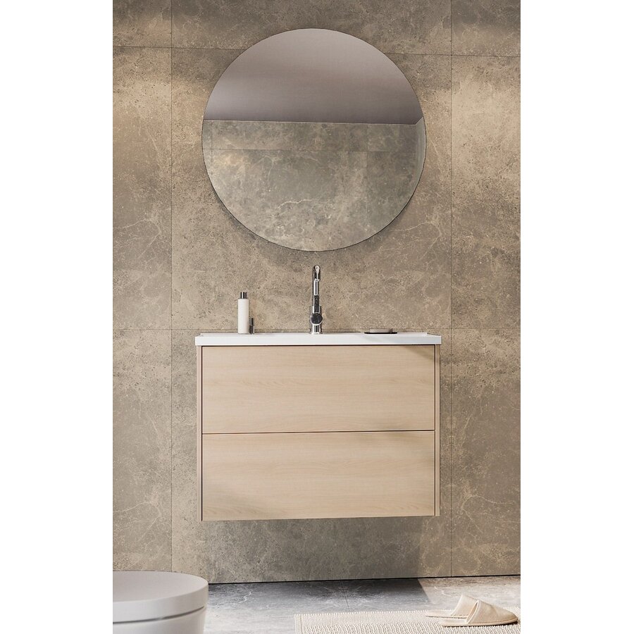 Bodera 81 cm Wastafel met Onderkast Lindberg Eiken