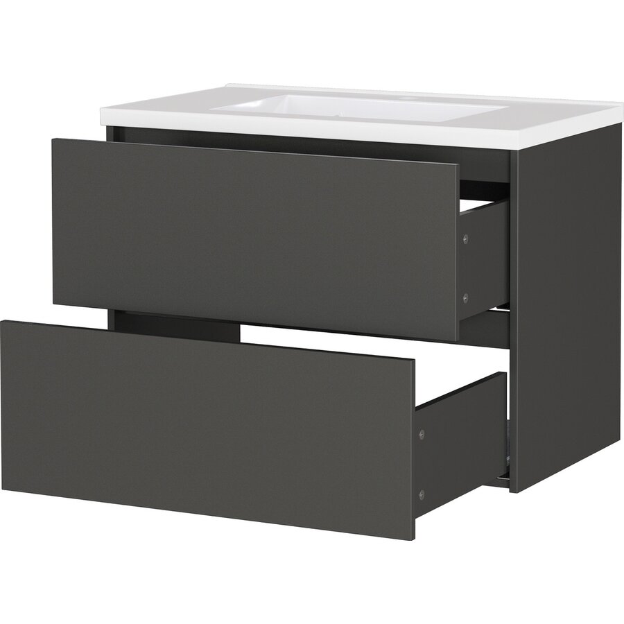 Bodera 81 cm Wastafel met Onderkast Grafiet