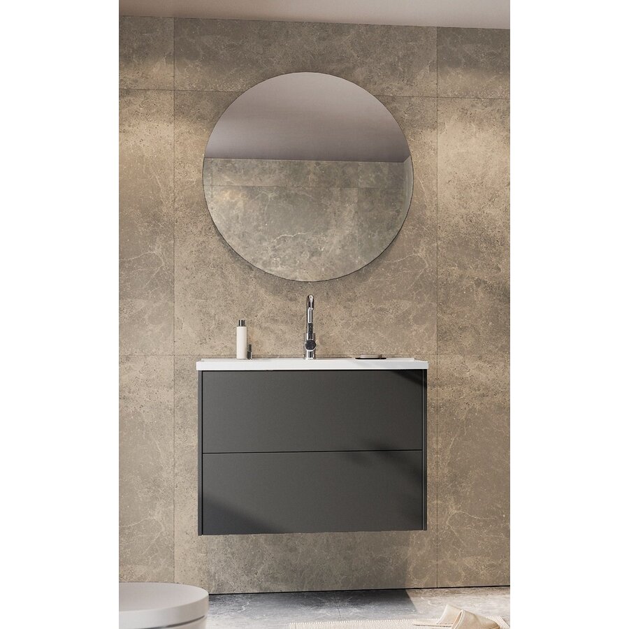 Bodera 81 cm Wastafel met Onderkast Grafiet