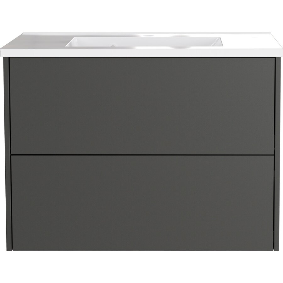 Bodera 81 cm Wastafel met Onderkast Grafiet