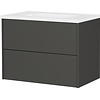 Bodera 81 cm Wastafel met Onderkast Grafiet