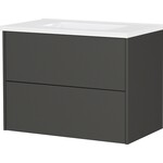 Germania Bodera 81 cm Wastafel met Onderkast Grafiet