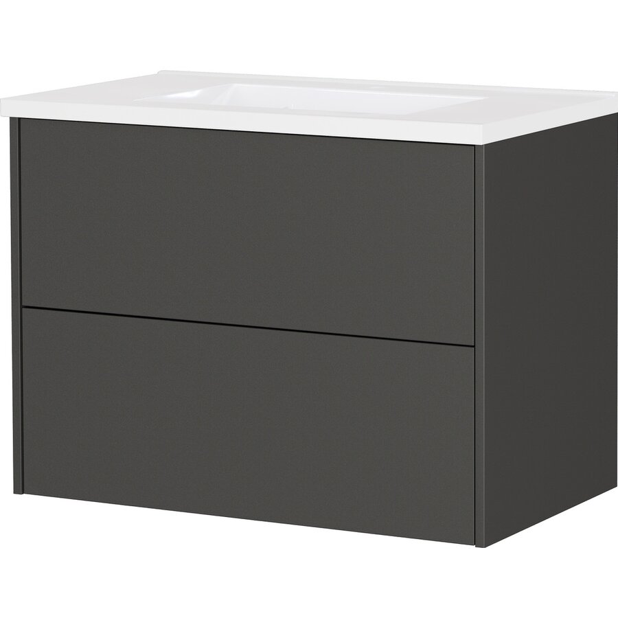 Bodera 81 cm Wastafel met Onderkast Grafiet