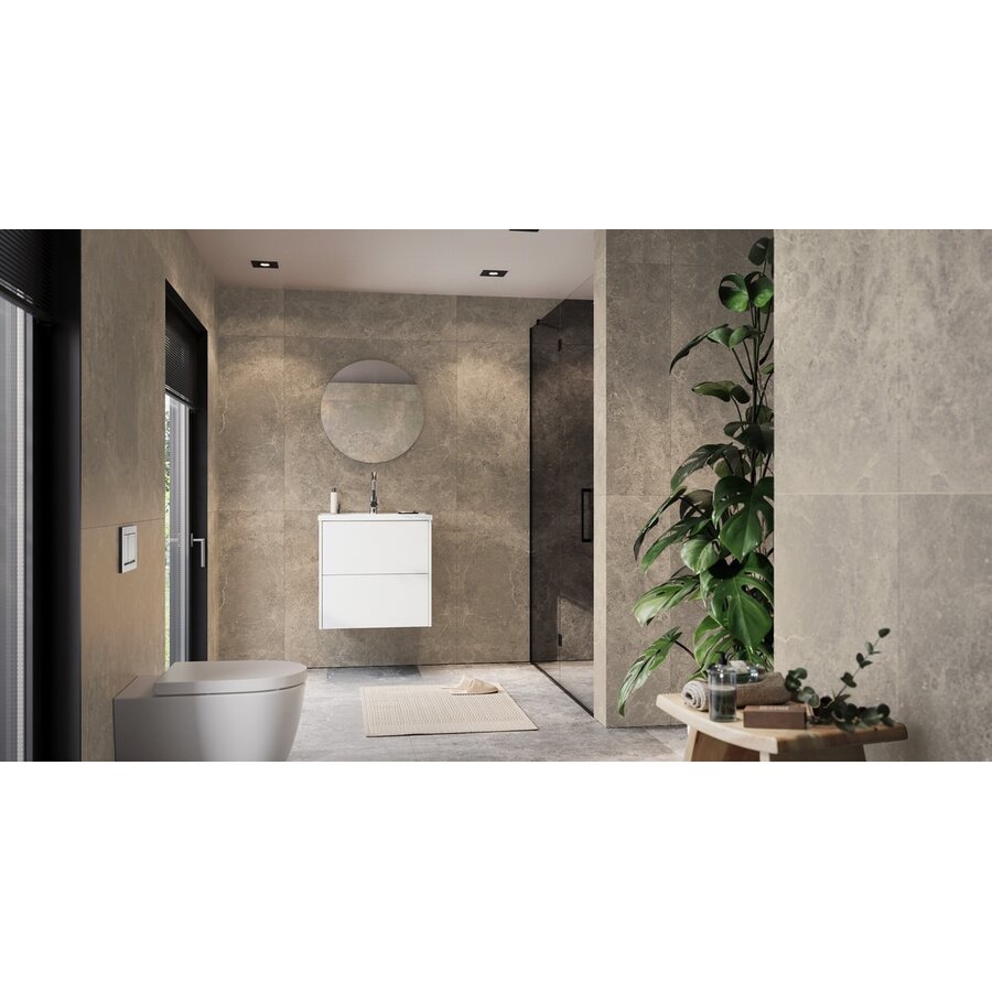 Bodera 61 cm Wastafel met Onderkast Wit