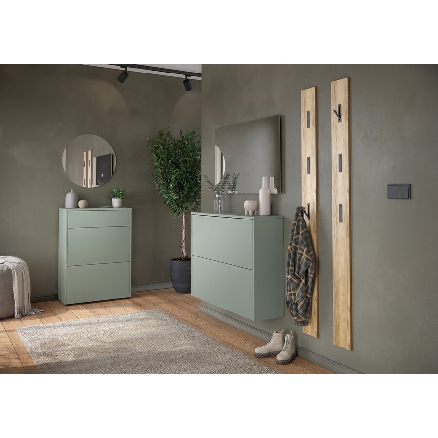 Binetto Taupe Groen / Eiken Multifunctionele Wandkast 2-Kleppen