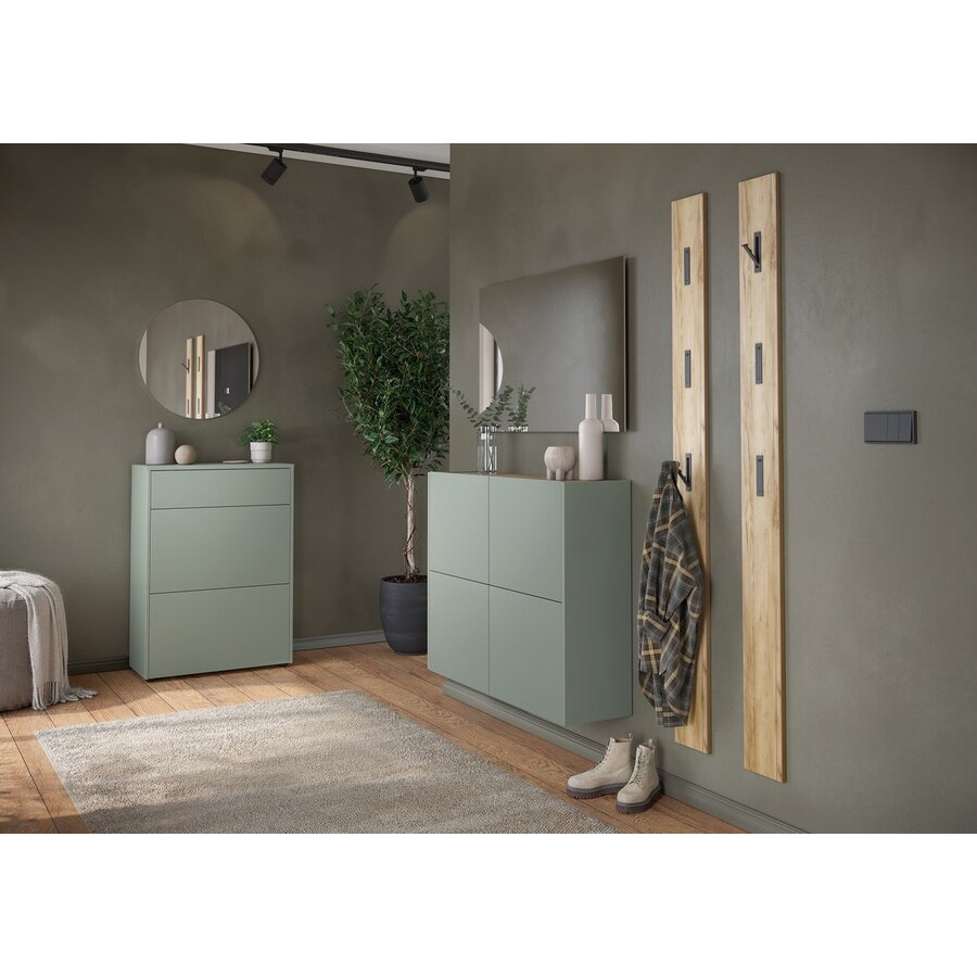 Binetto Taupe Groen / Eiken Multifunctionele Wandkast