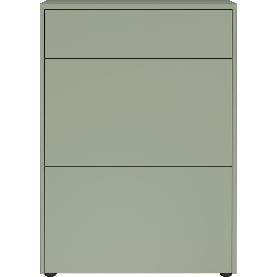 Binetto Taupe Groen / Eiken Schoenenkast 2-Kleppen 1-Lade