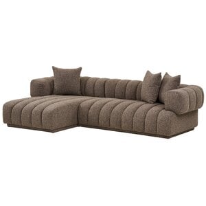 House Nordic Aurora Bruin 3-Zits Bank + Chaise Lounge Links