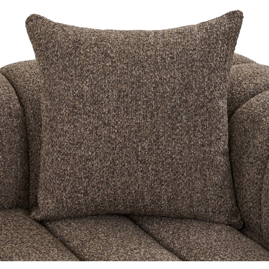 Aurora Bruin 3-Zits Bank + Chaise Lounge Links