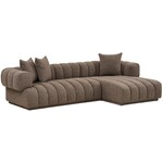 House Nordic Aurora Bruin 3-Zits Bank + Chaise Lounge Rechts