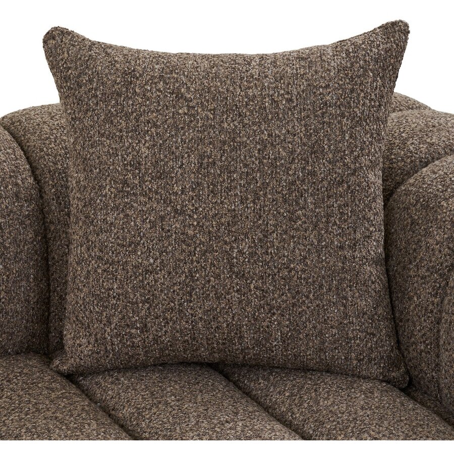 Aurora Bruin 3-Zits Bank + Chaise Lounge Rechts