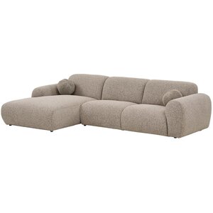 House Nordic Clyde Steengrijs 3-Zits Bank + Chaise Lounge Links
