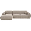 Clyde Steengrijs 3-Zits Bank + Chaise Lounge Links
