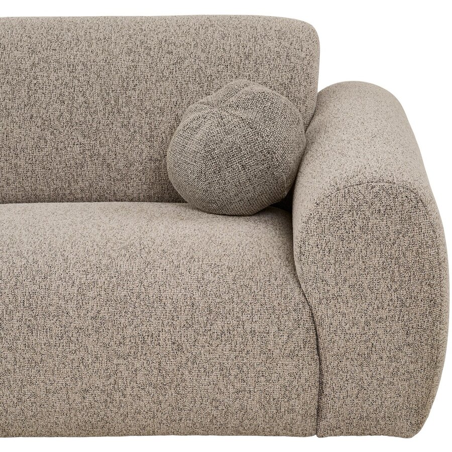 Clyde Steengrijs 3-Zits Bank + Chaise Lounge Links