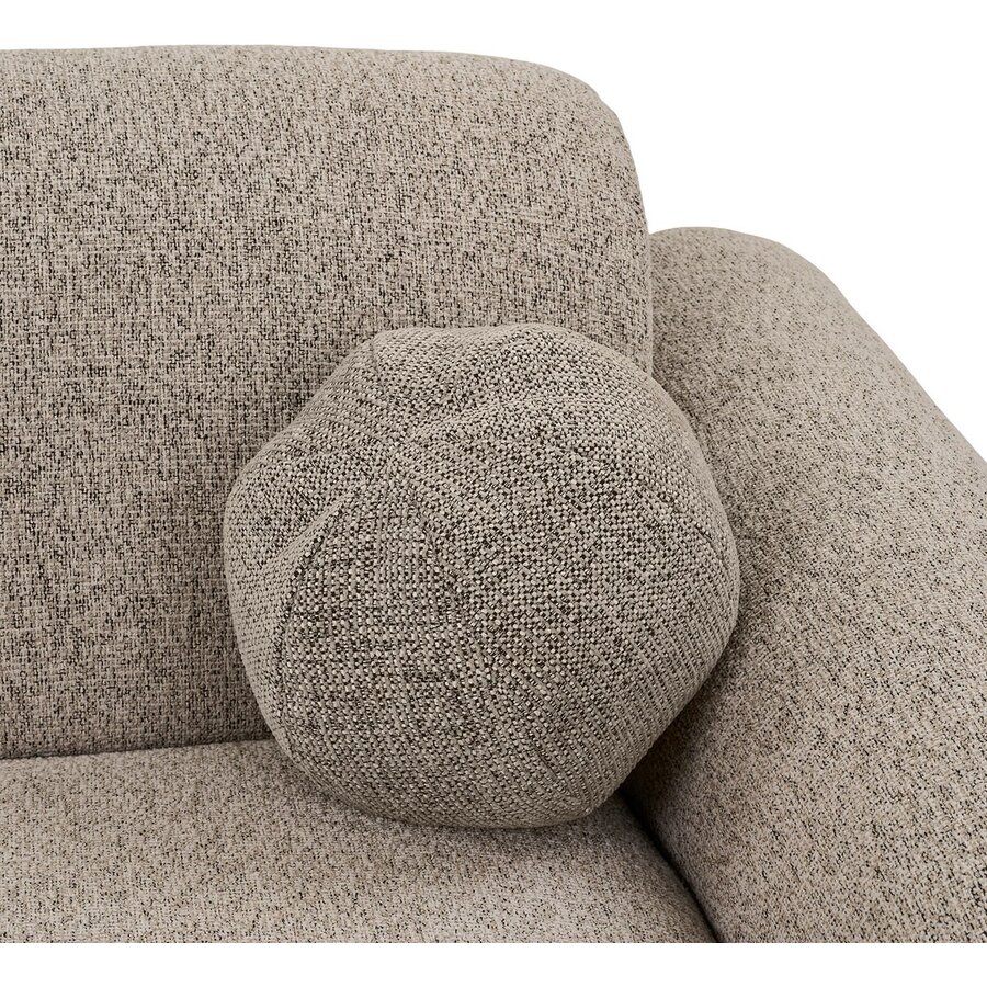 Clyde Steengrijs 3-Zits Bank + Chaise Lounge Links