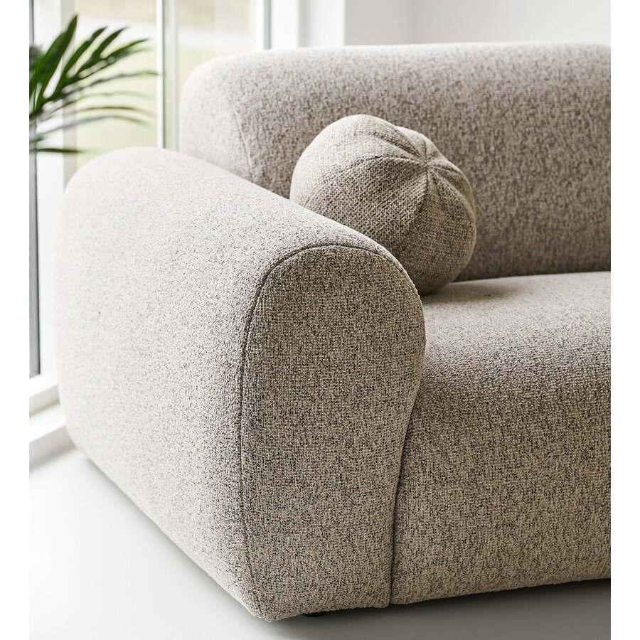 Clyde Steengrijs 3-Zits Bank + Chaise Lounge Rechts