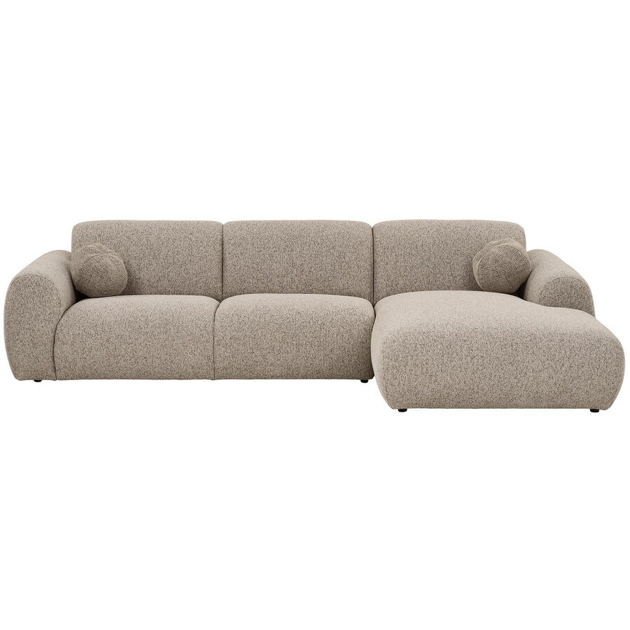 Clyde Steengrijs 3-Zits Bank + Chaise Lounge Rechts