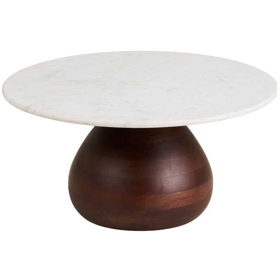 Heide Ronde Salontafel Marmer/Mango