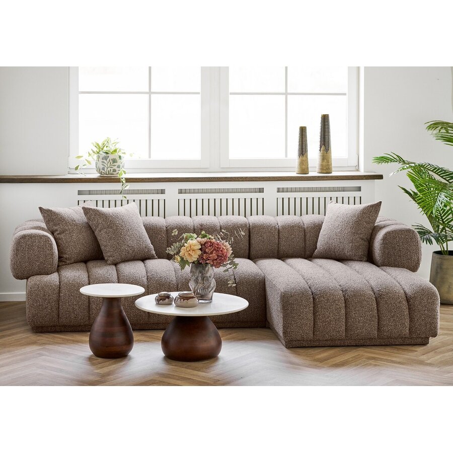 Heide Ronde Salontafel Marmer/Mango