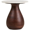 Heide Ronde Bijzettafel Marmer/Mango