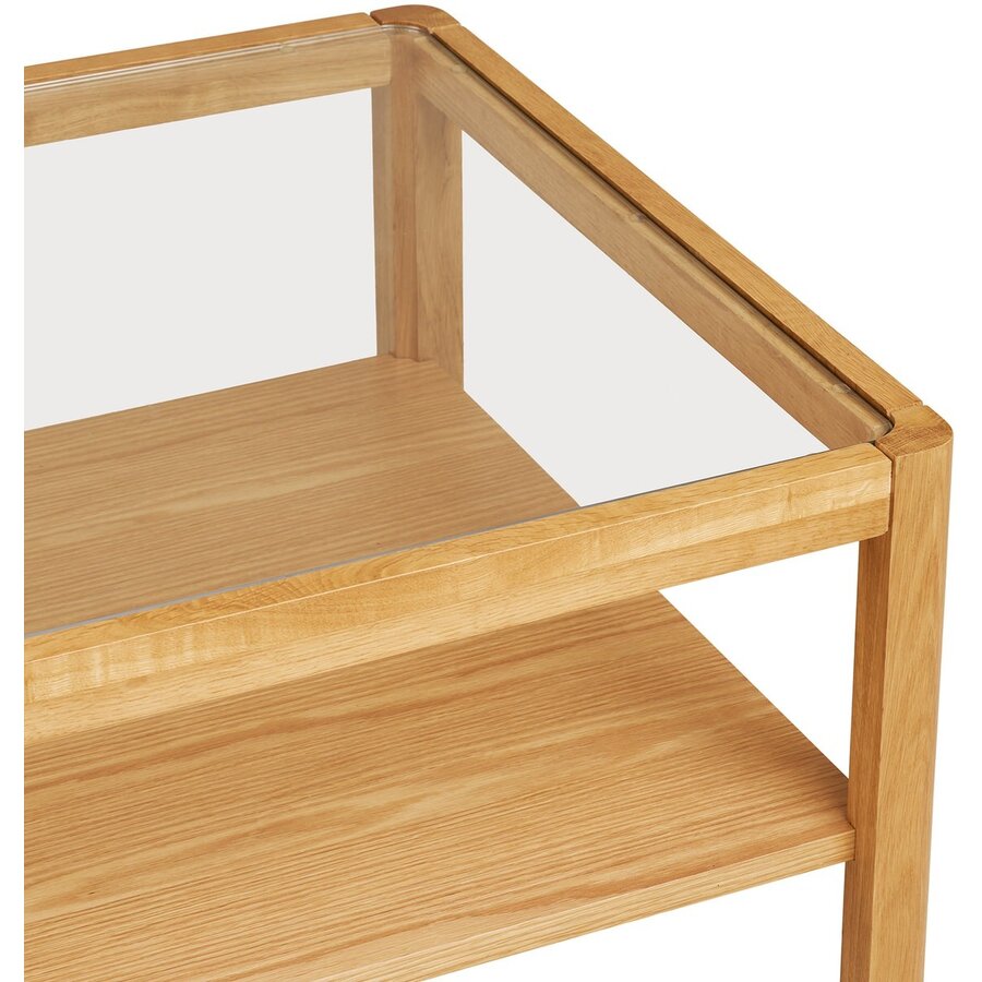 Lourmarin Rechthoekige Salontafel Glas / Eiken