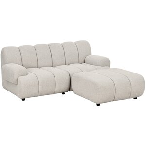 House Nordic Taza Zand 2.5-Zits Bank met Poef Rechts