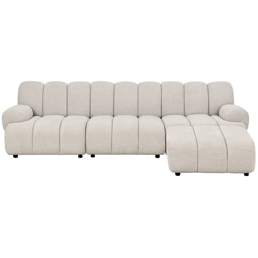 Taza Zand 3.5-Zits Bank met Poef Rechts