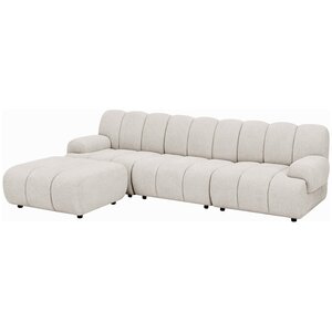 House Nordic Taza Zand 3.5-Zits Bank met Poef Links