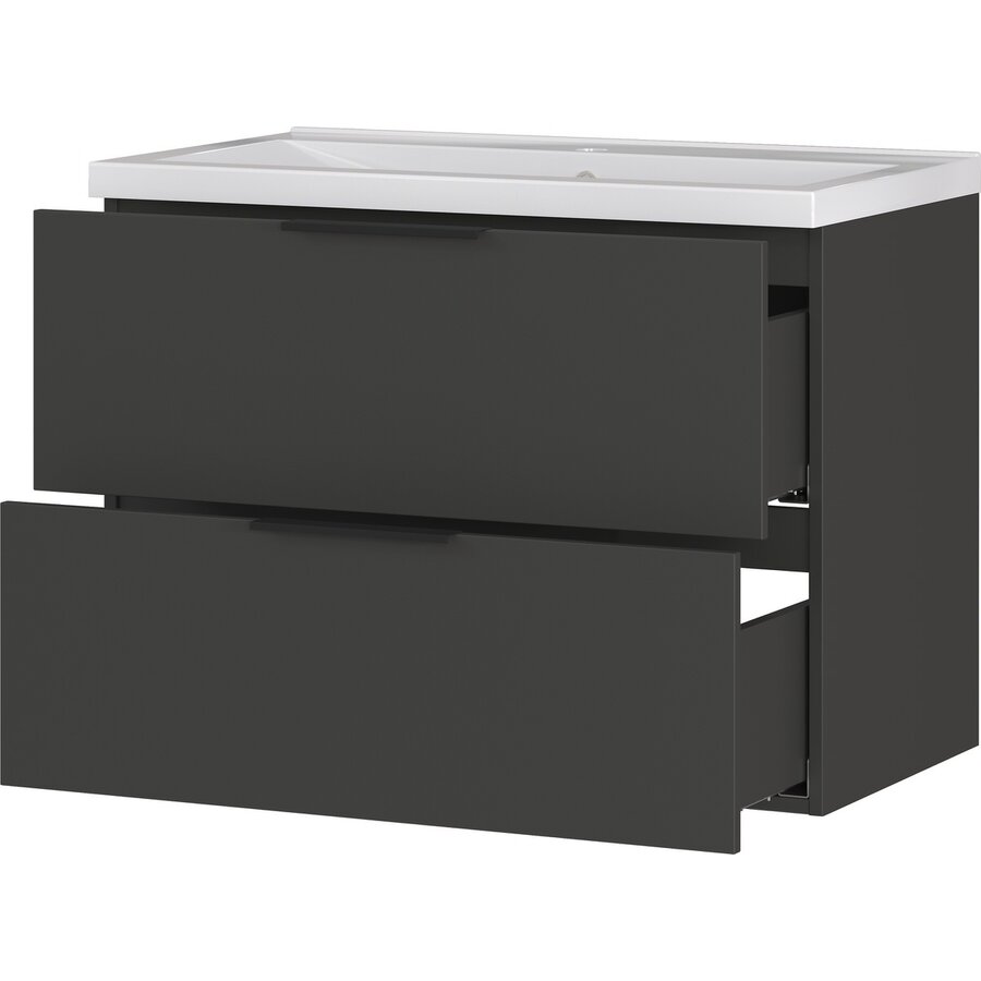 Crandon Plus 81 cm Wastafel met Onderkast Grafiet