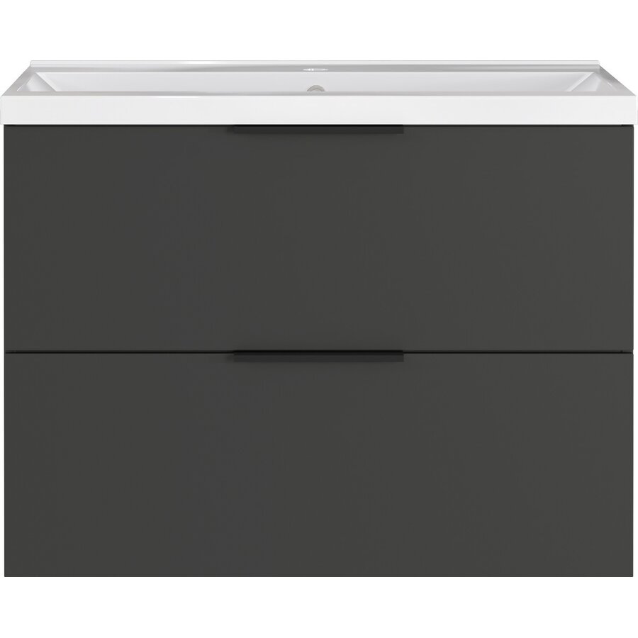 Crandon Plus 81 cm Wastafel met Onderkast Grafiet