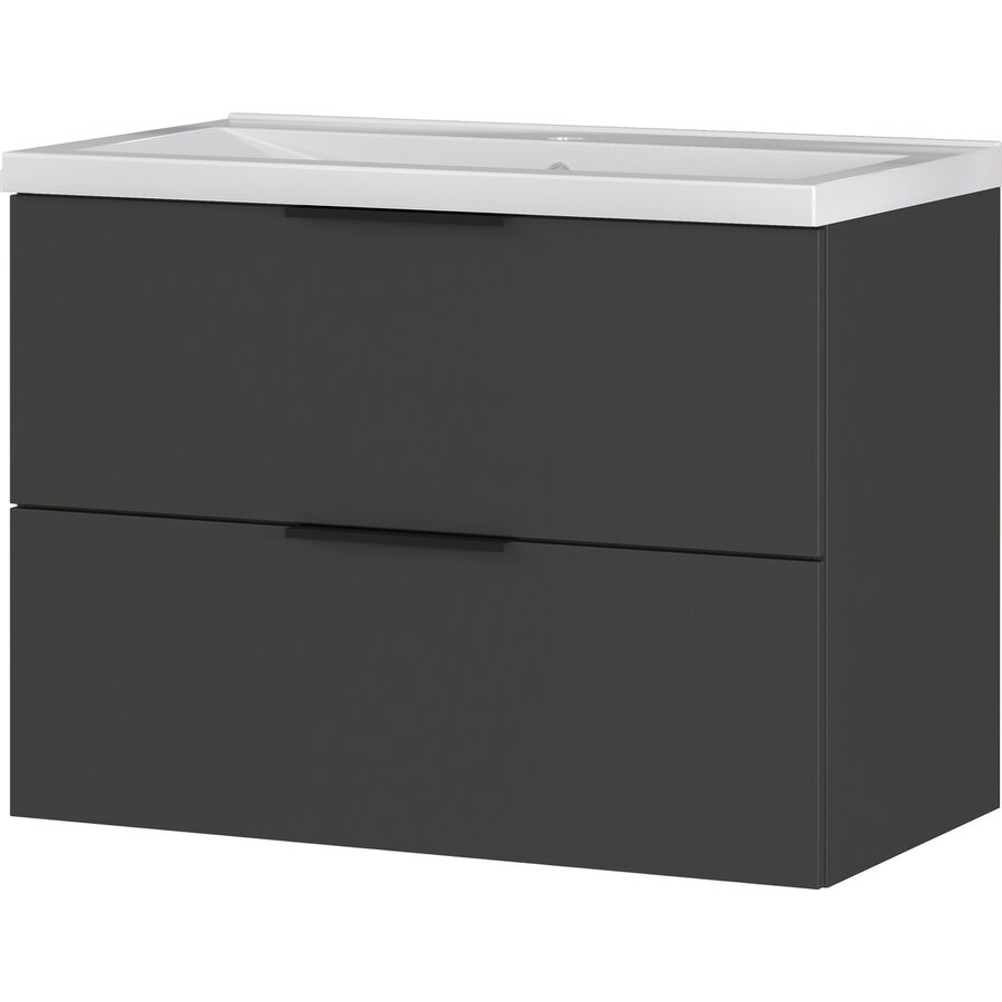 Crandon Plus 81 cm Wastafel met Onderkast Grafiet