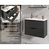 Crandon Plus 81 cm Wastafel met Onderkast Grafiet