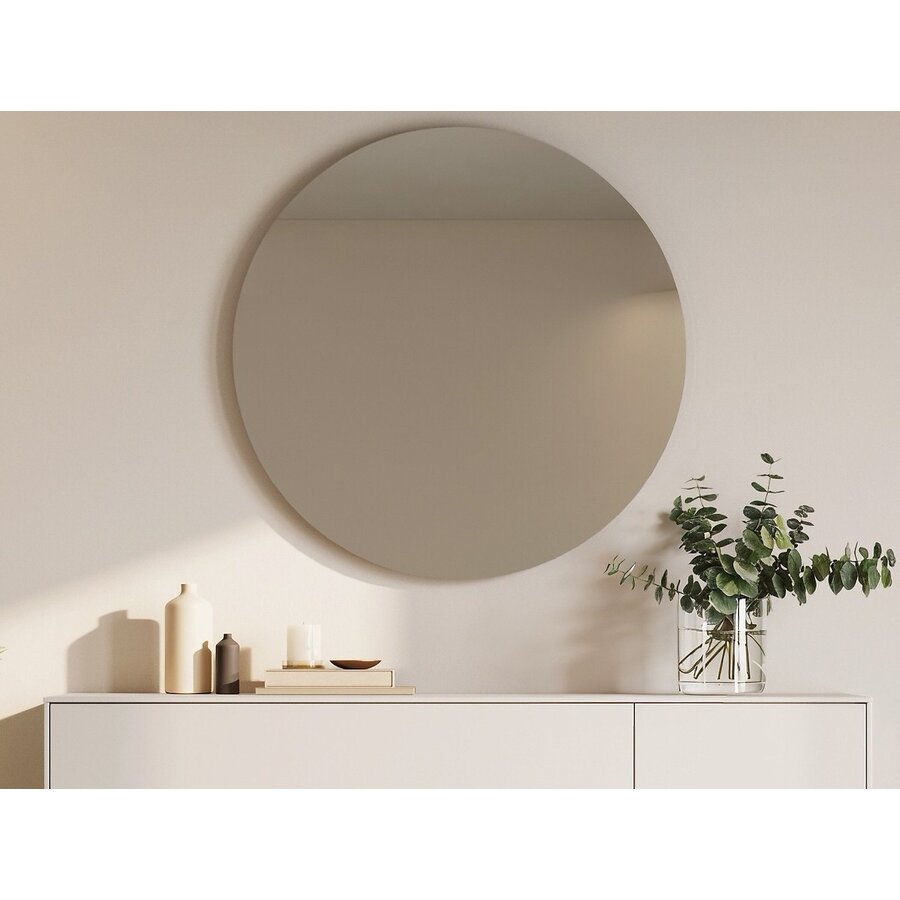 Lomena Ronde Spiegel Zwart 80 cm