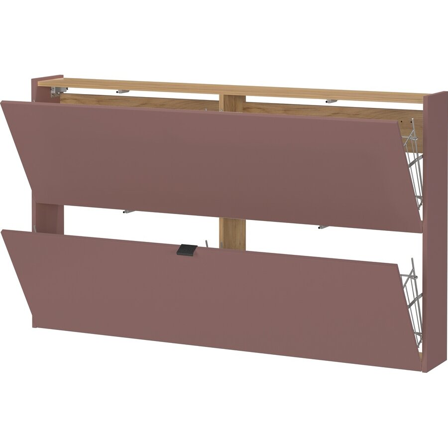 Ameca Toffee / Eiken Schoenenkast 2-Kleppen