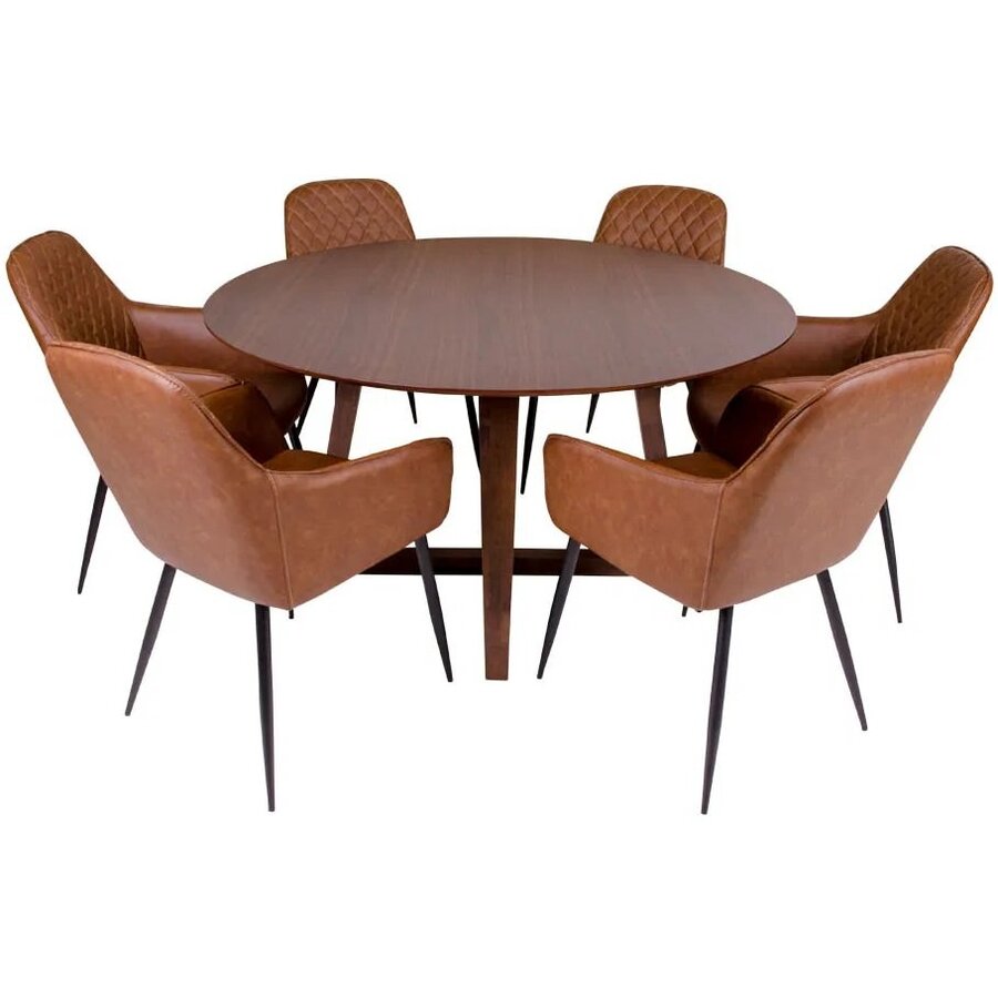 Hellerup Walnoot Eettafel Rond