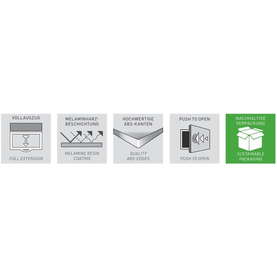 Bodera 61 cm Wastafel met Onderkast Wit