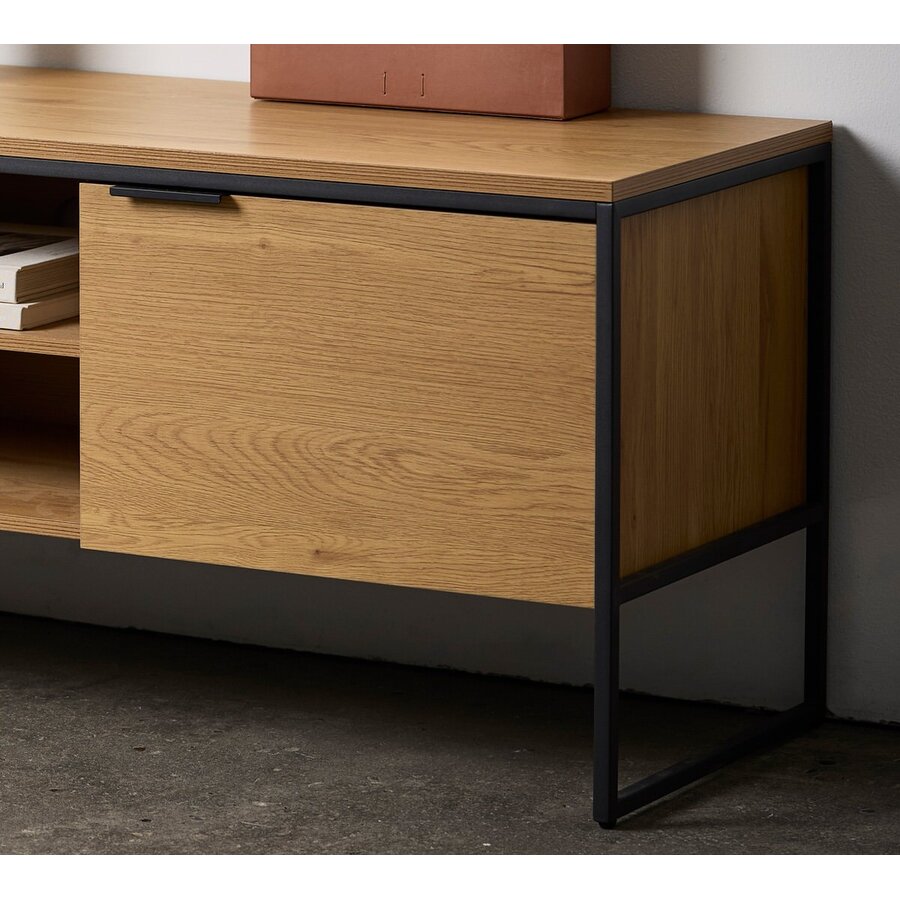 Cesura Eiken TV Meubel 2-Deuren 2-Open Vakken