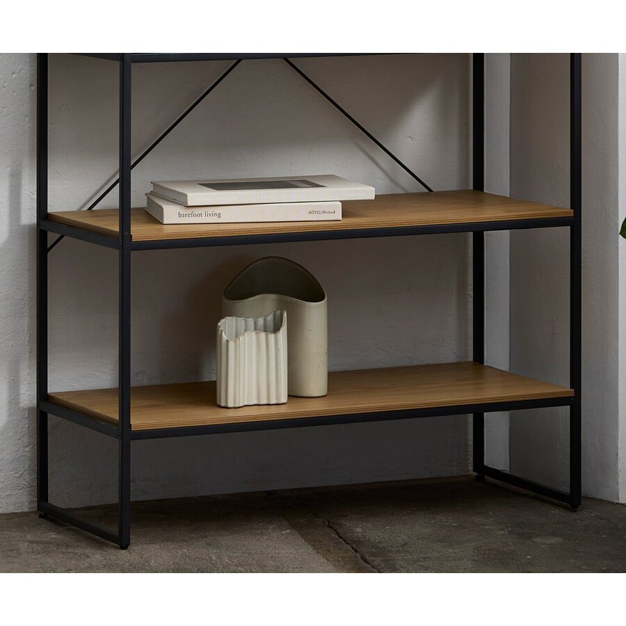 Cesura Eiken Boekenkast met 2-Deuren