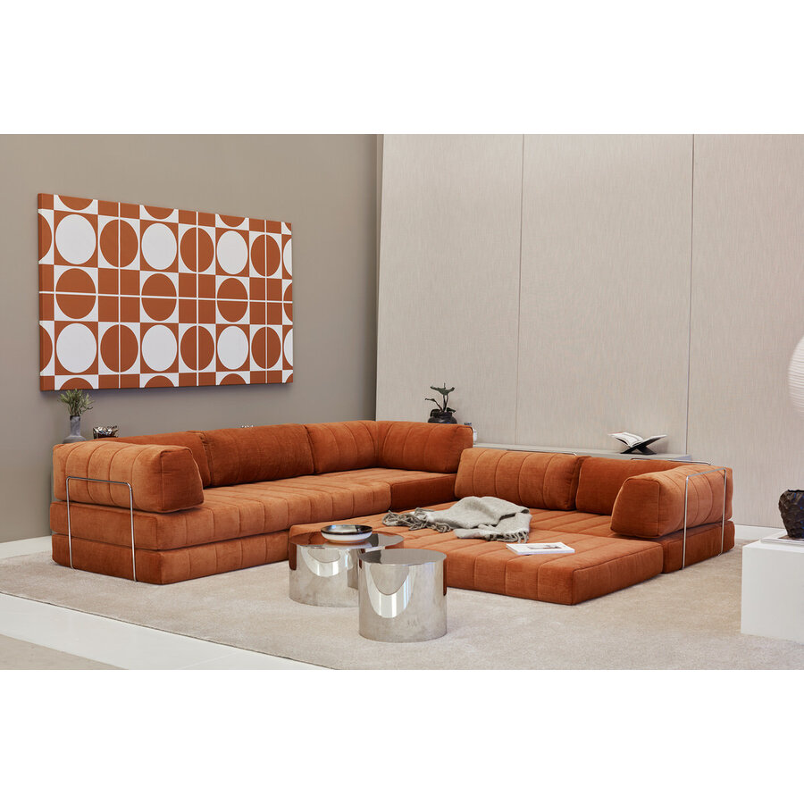 CozyPad Roest Oranje Hoekslaapbank