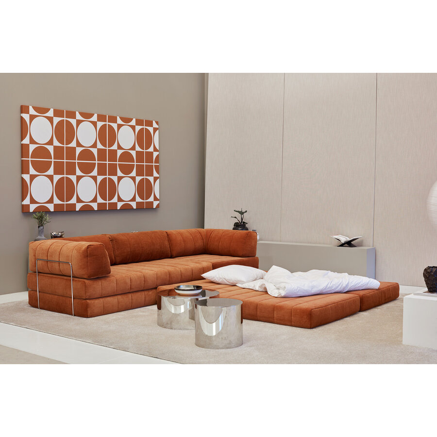 CozyPad Roest Oranje Hoekslaapbank