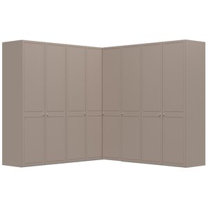 Jutzler Chalet Nougat 90° Hoek Kledingkast 8 Deurs